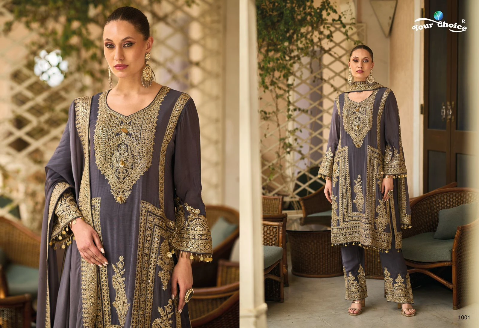 Your Choice Barbee Pure Chinon Wholesale Designer Readymade Salwar Suit Catalog — Wholesale Salwar Suits, MPA wholesale from Surat - Gallery Image 3